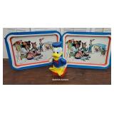 3pcs Disney - Tin bed trays & Bank