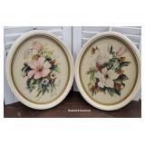 2 Georgia Caldwell floral prints - oval