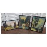 3pcs 1940s Art - Atkinson Fox, Land Of Majestic