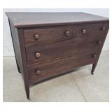 Mahogany 2 Over 2 Dresser 48"24"37"