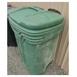 Trash can with wheels