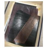 Box Lot Of Sheets Of Slag Glass - Green, Purple