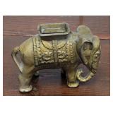 Cast iron elephant Bank - great old patina