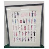Framed Barbie poster