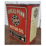 Bureau - Penn Unico motor oil can