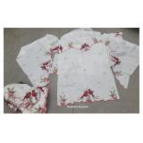 Red Cardinal Cafe Curtains With Valences - Enough