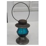 Glass And Tin Railroad Lantern Candy Container