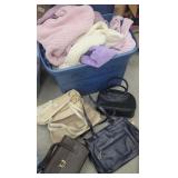 Tub Of Very Clean Sweaters & Purses