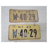Pair ny license plates