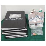Photo albums and dept. 56 house
