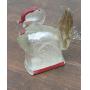Vintage glass turkey candy container with
