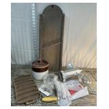Primitive kitchen lot - meat grinder, cast iron
