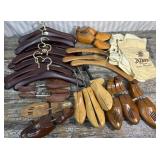 Wooden shoe stretchers, hangers and Alden Custom