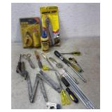 Chisels, chalk lines, screwdrivers