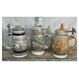 3 Avon beer steins - Wild West, Ducks, and