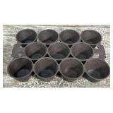 Cast iron #10 muffin pan