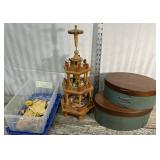 German Christmas Nativity and 2 nesting wooden