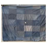 Upcycle Denim Jean Patchwork Quilt Blanket 58" x