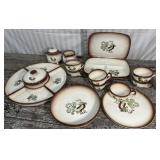 Rooster California Brock Ware serving trays and