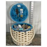 Penneys sewing basket and contents