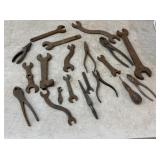 Pliers, older wrenches,etc
