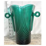 Beautiful Art Deco aqua green glass vase