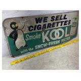 Tin kool cigarettes sign 29x12