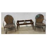 Two spring chairs and wash tub base