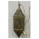 Hanging brass lamp