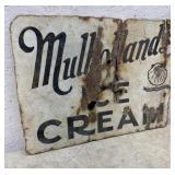 2 Sided Porcelain Sign - ice cream 14x18
