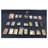 Lot of lighters with a table lighter