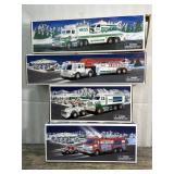 4 Hess toy trucks