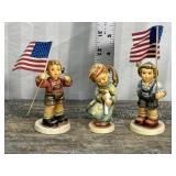 3 Goebel figures - Hummel, patriotic and angel