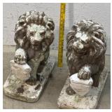 Pair of concrete lions