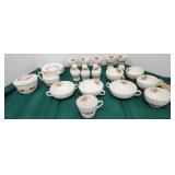 Lot of spode china creamer and sugar, shakers,