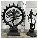 2 brass/bronze? Figures