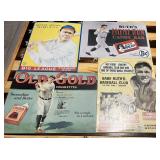 Four metal signs, Babe Ruth.