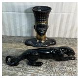 MCM Art deco panther figure  and planter
