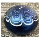 Signed Terry Crider art glass paperweight