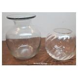 2 nice glass vases - Lenox and Pottery Barn