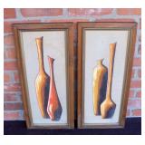 Pair LaRiviere Mid Century Modern Wall Art 24