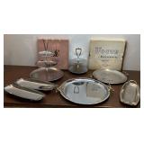 Kromex serving trays