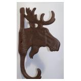 Cast Iron Adirondack MOOSE Coat / Towel Wall Hook