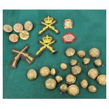 Military patches pins and buttons