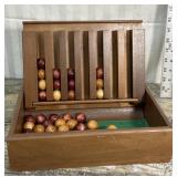 Vintage wooden connect 4 game box