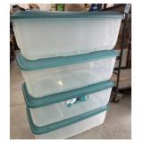 4 Cedar Tops tote bins with lids