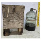 4qt Oil Bottle With Crate (rough Shape)