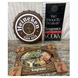 3 liquor wall hanging - Heineken molded beer