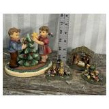 M.J. Hummel Christmas Figure and 3 Berta Hummel