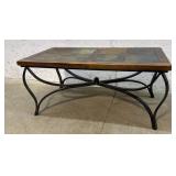 Iron base coffee table 42x20x21